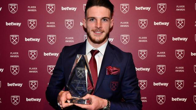 Declan Rice with Hammer of the Year Award
