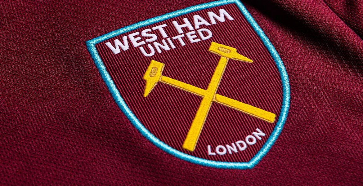 West Ham Crest on Claret Kit