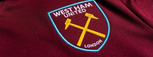 West Ham Crest on Claret Kit